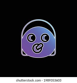 Baby blue gradient vector icon