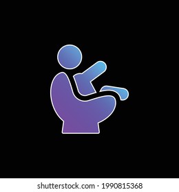 Baby blue gradient vector icon