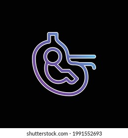 Icono de vector de gradiente azul