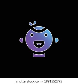 Baby blue gradient vector icon