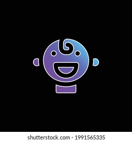 Baby blue gradient vector icon