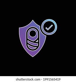 Baby blue gradient vector icon