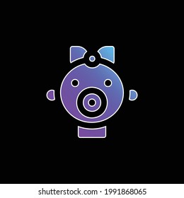 Icono de vector de gradiente azul