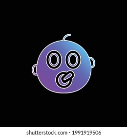 Baby blue gradient vector icon
