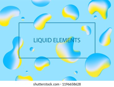 Baby Blue Liquid Elements Background