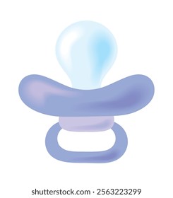 baby blue pacifier isolated design