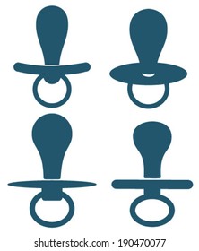 baby blue pacifier set