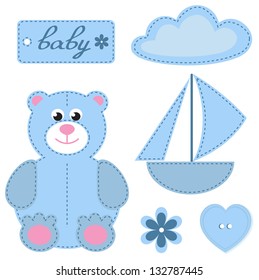 Baby blue scrap