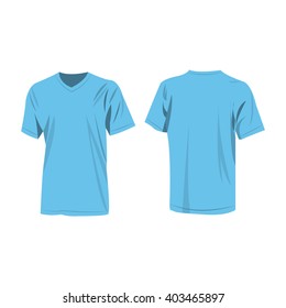 Blue Tshirt Mock Front View Isolated Stock Photo (Edit Now) 1398827558