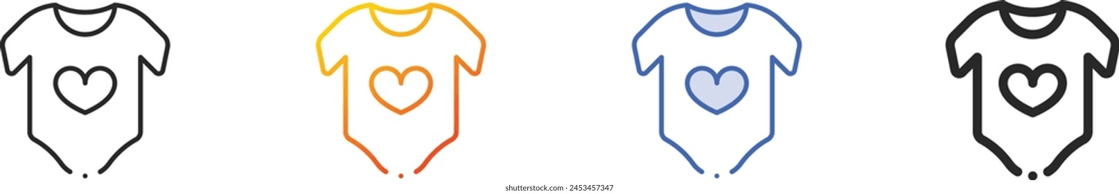 baby body icon.Thin Linear, Gradient, Blue Stroke and bold Style Design Isolated On White Background