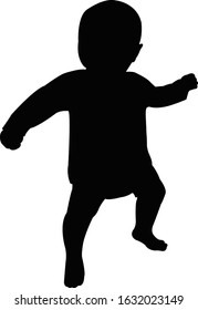 Baby Body Silhouette Vector Stock Vector (Royalty Free) 1632023149 ...