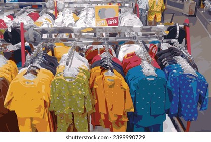 Baby body suits fashion style | Newborn baby boy set clothes as bodysuit, booties, baby bodysuit hanging with little socks on a stonewall background. baby shirt cute boys sits dressing apparel fabric
