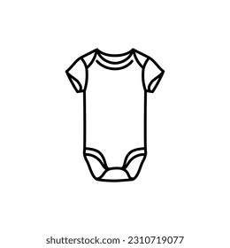 Baby bodysuit black line icon. Pictogram for web page, mobile app, promo.