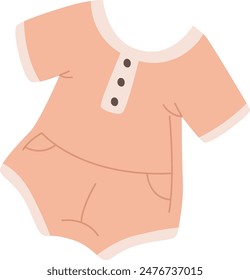 Baby Bodysuit Clothes Vector Illustration