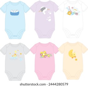 Baby Bodysuit Design vector illustration