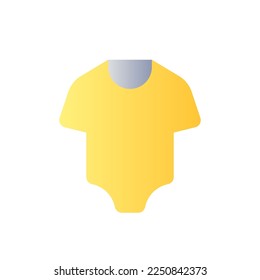 Baby bodysuit flat gradient color ui icon. Sleepwear for kid. Infant clothes. Online store. Simple filled pictogram. GUI, UX design for mobile application. Vector isolated RGB illustration