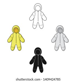 Baby bodysuit icon in cartoon,black style isolated on white background. Baby born symbol stock vector illustration.