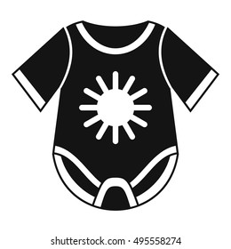 Baby bodysuit icon in simple style on a white background vector illustration