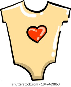 Baby bodysuit, illustration, vector on white background
