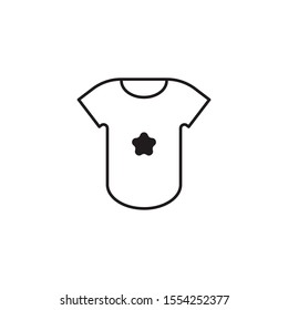 Baby bodysuit isolated on white background EPS Vector 