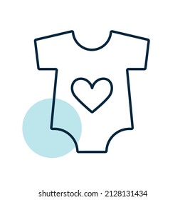 Baby bodysuit isolated vector icon. Baby Romper. Graph symbol for children and newborn babies web site and apps design, logo, app, UI