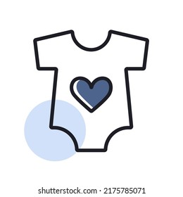 Baby bodysuit isolated vector icon. Baby Romper. Graph symbol for children and newborn babies web site and apps design, logo, app, UI