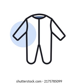 Baby bodysuit isolated vector icon. Baby Romper. Graph symbol for children and newborn babies web site and apps design, logo, app, UI