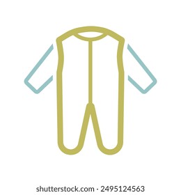 Baby bodysuit isolated vector icon. Baby Romper. Graph symbol for children and newborn babies web site and apps design, logo, app, UI