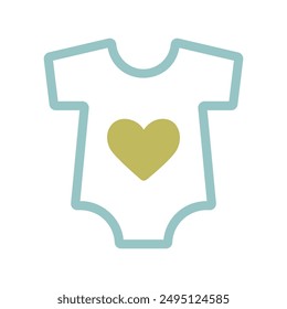 Baby bodysuit isolated vector icon. Baby Romper. Graph symbol for children and newborn babies web site and apps design, logo, app, UI