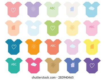 Baby bodysuit set vector