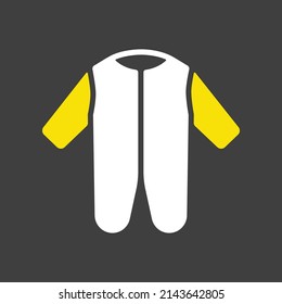 Baby bodysuit vector glyph icon. Baby Romper. Graph symbol for children and newborn babies web site and apps design, logo, app, UI