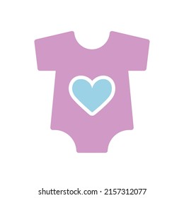 Baby bodysuit vector glyph icon. Baby Romper. Graph symbol for children and newborn babies web site and apps design, logo, app, UI