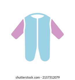 Baby bodysuit vector glyph icon. Baby Romper. Graph symbol for children and newborn babies web site and apps design, logo, app, UI