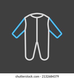 Baby bodysuit vector icon. Baby Romper. Graph symbol for children and newborn babies web site and apps design, logo, app, UI