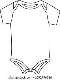 Baby Bodysuit Vector Illustration Stock Vector (Royalty Free ...