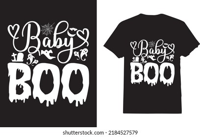 Baby Boo Halloween T-Shirt Design For Baby And Mom And Dad