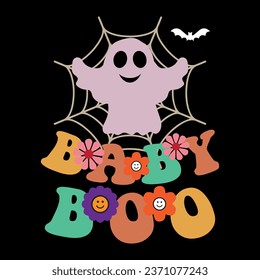 Baby Boo t-shirt design. Boo design template