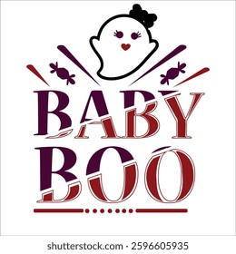 Baby Boo Vector Design , T-shirt Design , Halloween Vector Designs