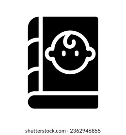 baby book solid icon illustration vector graphic