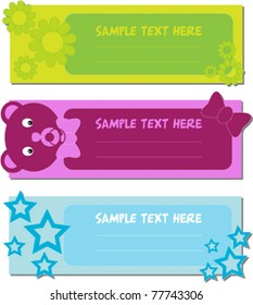 baby bookmarks,labels and tags