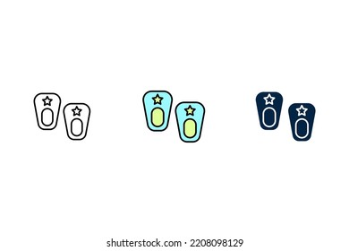 Icono de los bebés. Ilustración de elemento simple. Diseño de símbolo de esquema de concepto de Baby Boties.