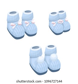 baby booties, vector