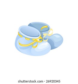 Baby boots, vector illustration