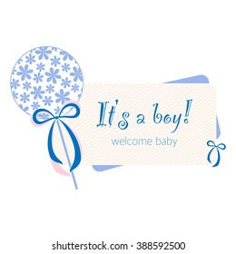 Baby born card. Newborn card. It's a boy card.