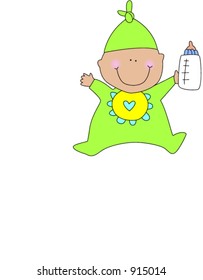 baby with bottle