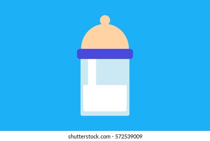 baby bottle background, illustration in vector format