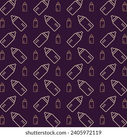Baby bottle beautiful repeating abstract pattern vector illustration background