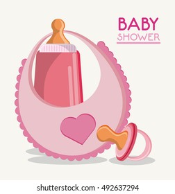 Baby bottle bib and pacifier design