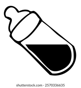 Baby Bottle Cursor Hand Drawn Icon Design