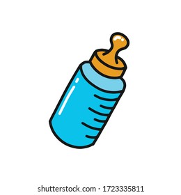 Baby Bottle Doodle Icon Vector Illustration Stock Vector (Royalty Free ...